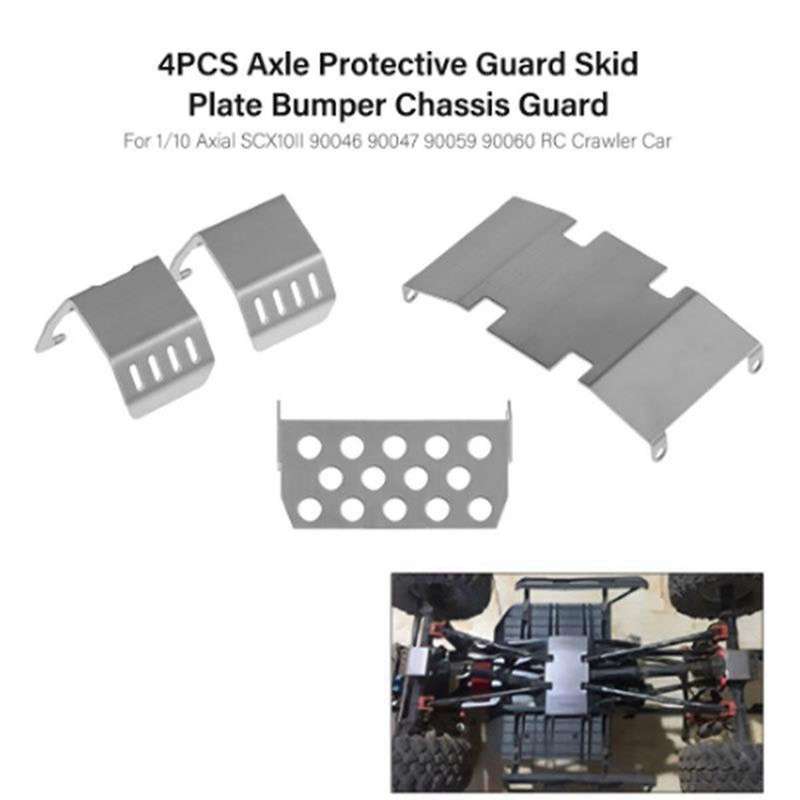 for Axial Scx10 Ii 90046 47 90059 60 Metal Chassis Armor Front Guard Plate Axle Guard Egg