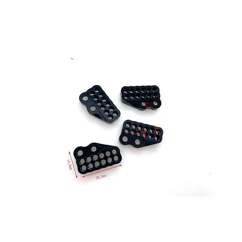 for Axial Capra 1.9 Utb -axi03004 Aluminum Alloy Porous Front and Rear Fixing Code,black