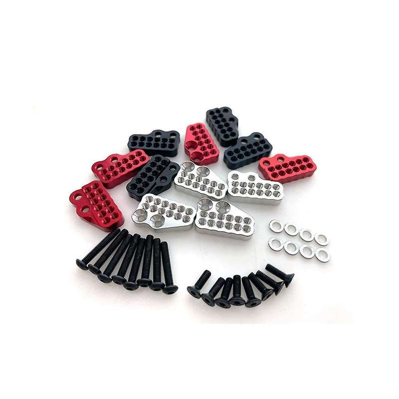 for Axial Capra 1.9 Utb -axi03004 Aluminum Alloy Porous Front and Rear Fixing Code,silver