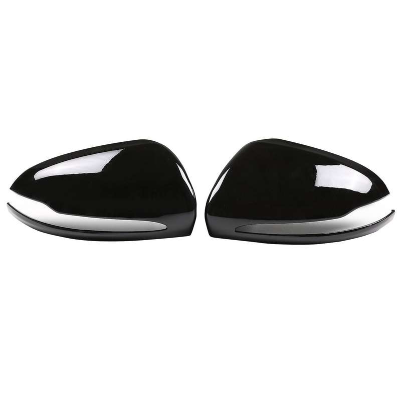 for B C E S GLC Class W205 W213 W253 Glossy Black ABS Side Rear View Mirror Cover Trim