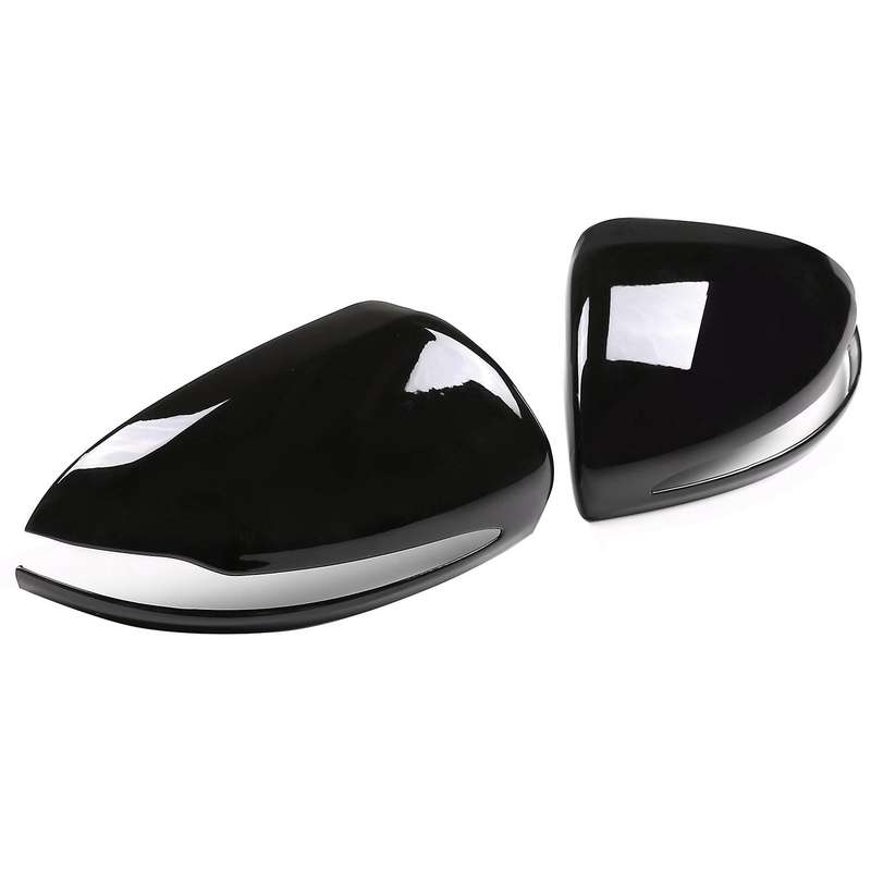 for B C E S GLC Class W205 W213 W253 Glossy Black ABS Side Rear View Mirror Cover Trim