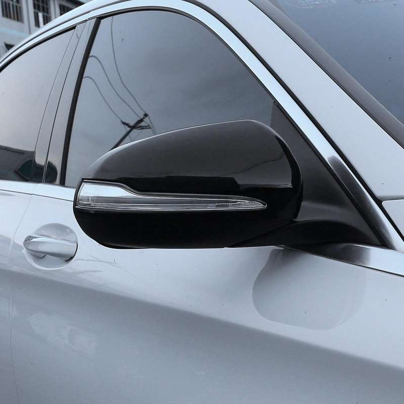 for B C E S GLC Class W205 W213 W253 Glossy Black ABS Side Rear View Mirror Cover Trim