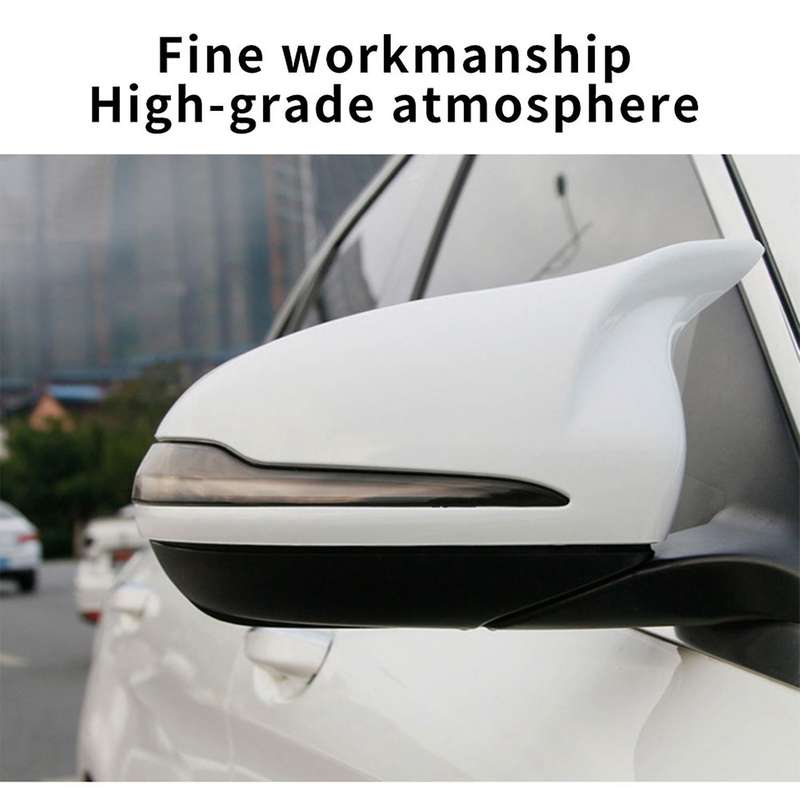 for B C Class W205 W213 W253 Glossy White ABS Side Rear View Mirror Cover Trim Horned Style