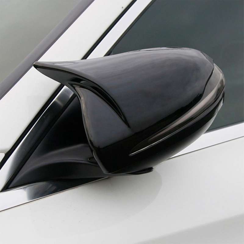 for B C Class W205 W213 W253 Glossy White ABS Side Rear View Mirror Cover Trim Horned Style