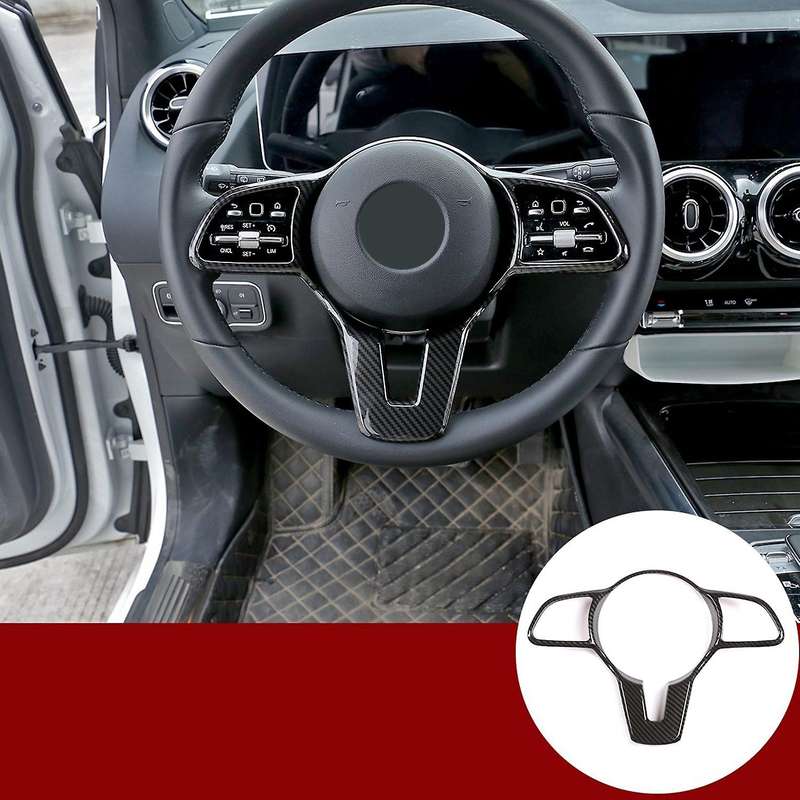 for B Class W247 X247 2019 2020 Carbon Fiber ABS Steering Wheel Frame Panel Trim Decorate Stickers