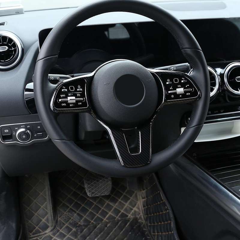 for B Class W247 X247 2019 2020 Carbon Fiber ABS Steering Wheel Frame Panel Trim Decorate Stickers