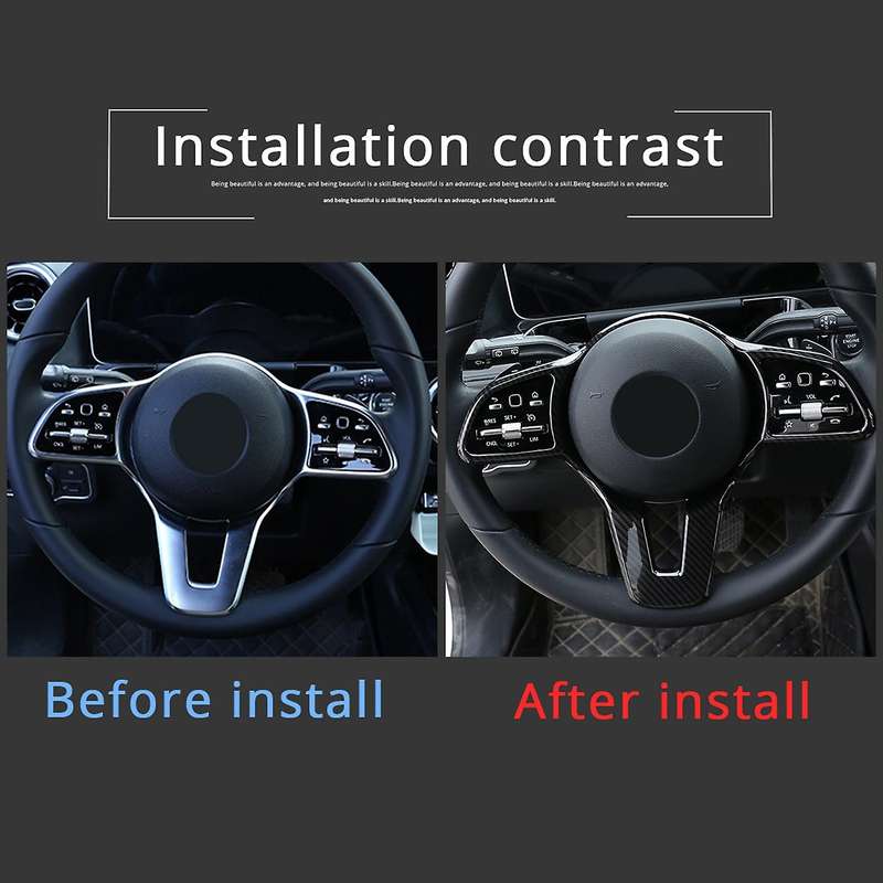 for B Class W247 X247 2019 2020 Carbon Fiber ABS Steering Wheel Frame Panel Trim Decorate Stickers