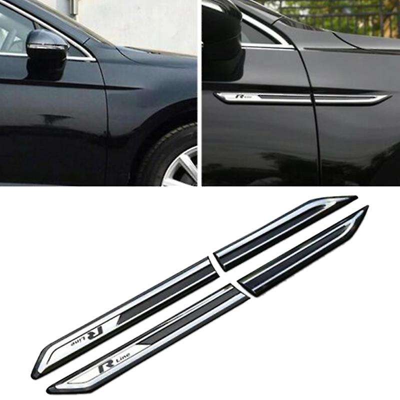 for B8 Chrome Car Side Decoration Sticker Car Trim Accessories