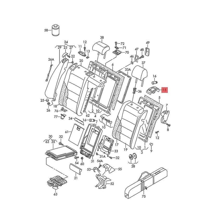 for B6 B7 CC Rear Left or Right Seat Down Lock Buckle Trim Cover Panel Baffle Clasp Hands 3C9885893