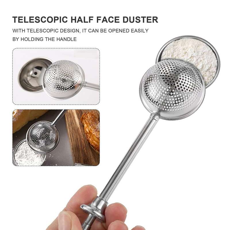 for Baking Handed Operation Stainless Steel Dusting Wand, Shaker Sifter for Sugar and Spices