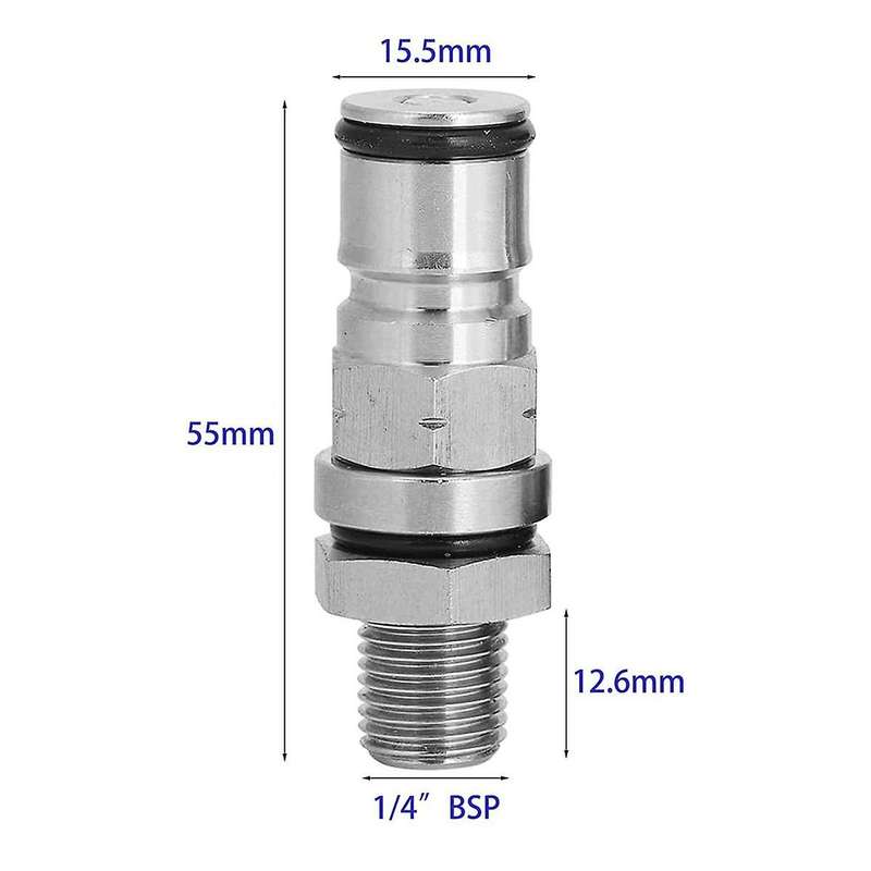 for Ball Lock Post Air Inlet and Outlet Valve, 1/4Bsp Extended Thread, Can Be Equipped with Co2 Spli