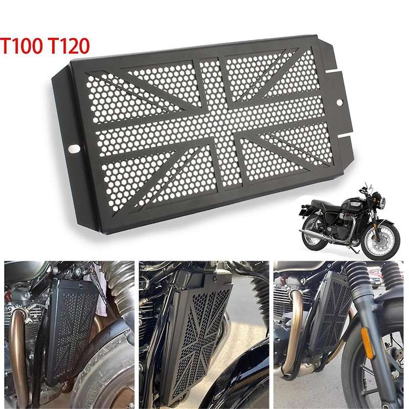 for Bonneville T100 T120 Street Scrambler Motorcycle Radiator Guard Grille Cover Water Tank Net