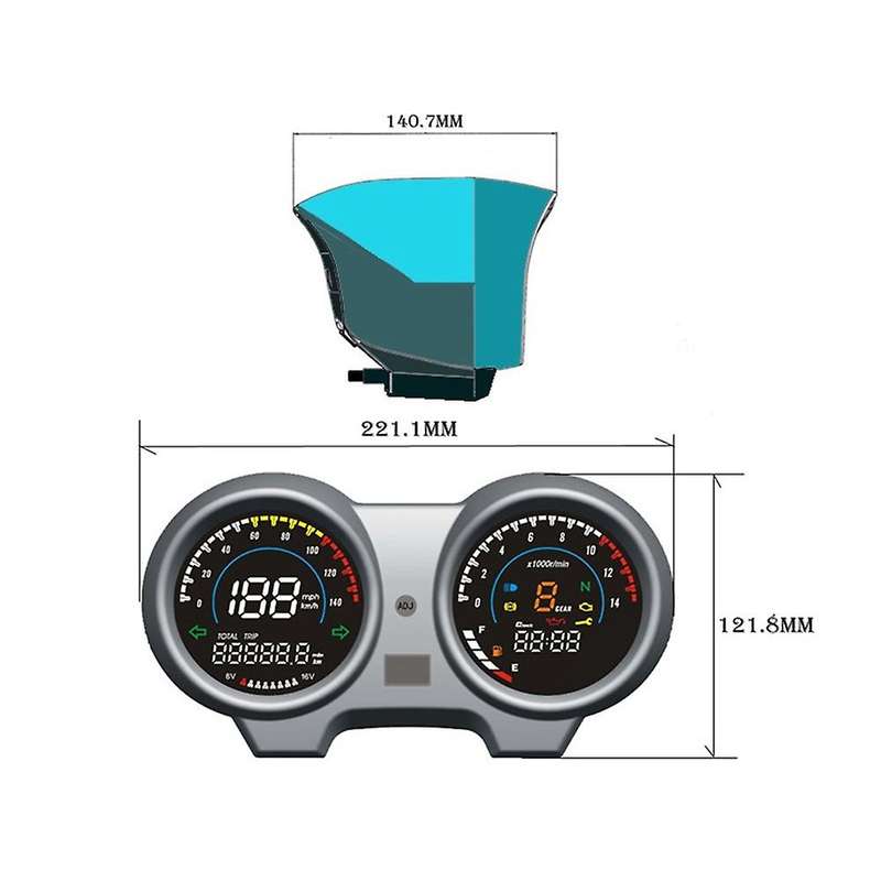 for Brazil 150 Cg150 Fan150 2010 2012 Motorcycle Rpm Meter Speedometer Digital Dashboard ,with Bluet