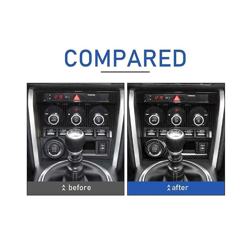 for BRZ 86 2012-2021 Dry Carbon Fiber Car Center Console Start Button Frame Cover Trim Accessories,