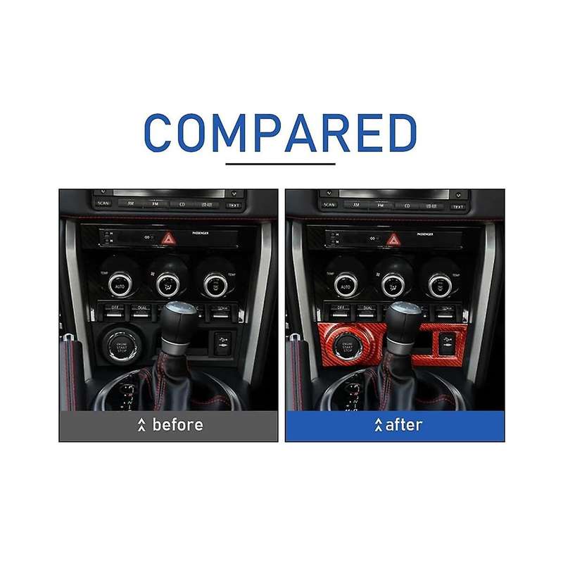 for BRZ 86 2012-2021 Dry Carbon Fiber Car Center Console Start Button Frame Cover Trim Accessories,