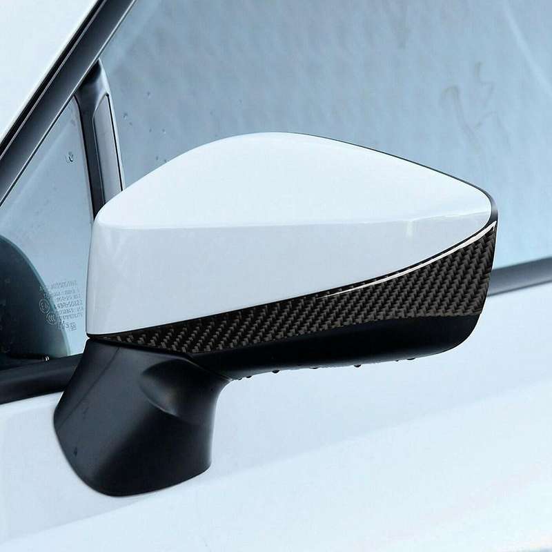 for BRZ 86 Carbon Fiber Rearview Mirror Anti-Collision Strip Decorative Sticker(Black)