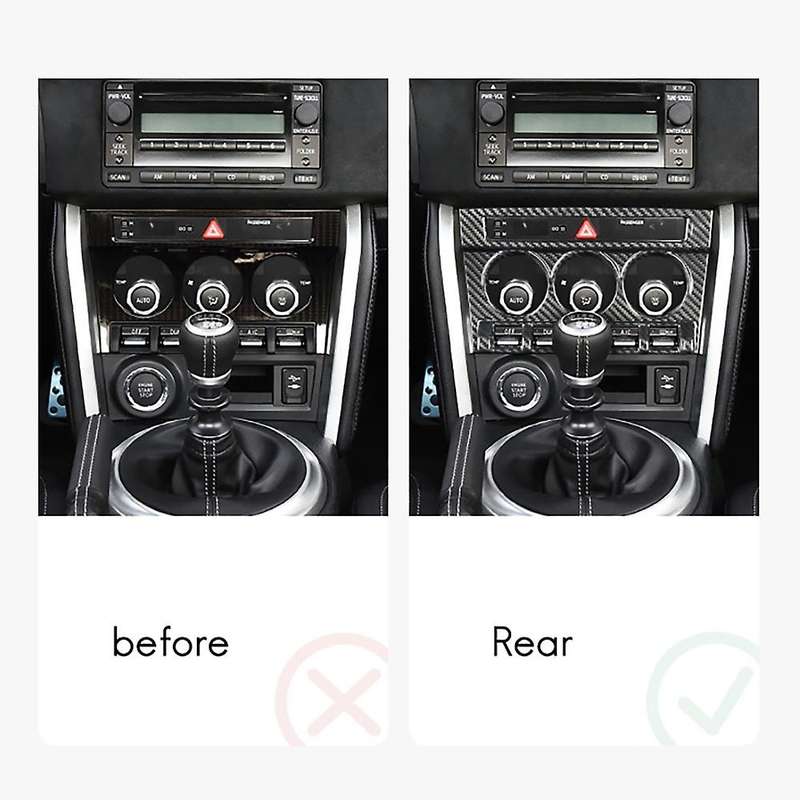 for BRZ 86 AC A/C Warning Light Dashboard Switch Panel Center Console Carbon Fiber Cover Trim Bezel