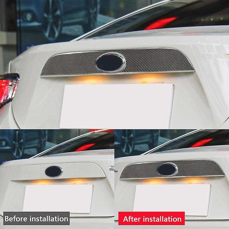 for BRZ 86 Carbon Fiber Rear Car Tail Label Trim Strip Car Exterior Sticker Accessories(Black)
