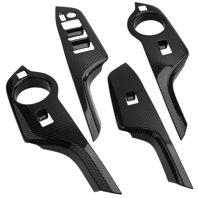 for C- 2016-2021 Window Switch Panel Cover Window Switch Panel Glass Lifting Control Carbon Fiber
