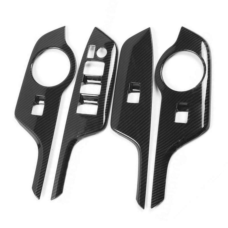 for C- 2016-2021 Window Switch Panel Cover Window Switch Panel Glass Lifting Control Carbon Fiber