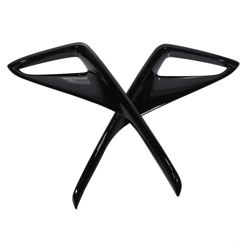 for C- 2017 2018 2019 Black Rear Bumper Fog Light Lamp Cover Trim Molding Garnish Frame