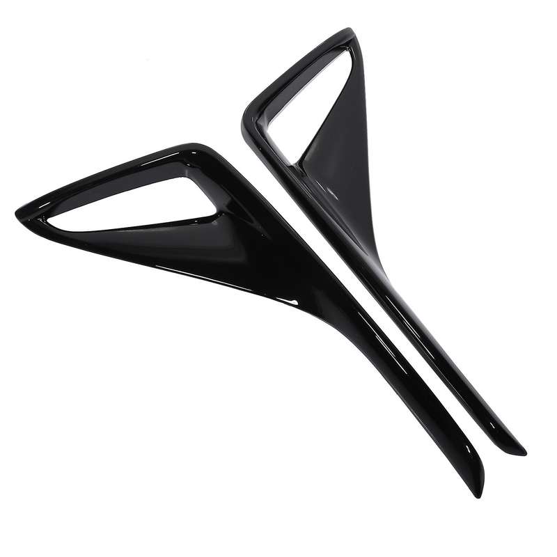 for C- 2017 2018 2019 Black Rear Bumper Fog Light Lamp Cover Trim Molding Garnish Frame