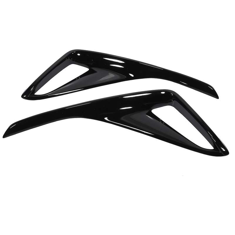 for C- 2017 2018 2019 Black Rear Bumper Fog Light Lamp Cover Trim Molding Garnish Frame