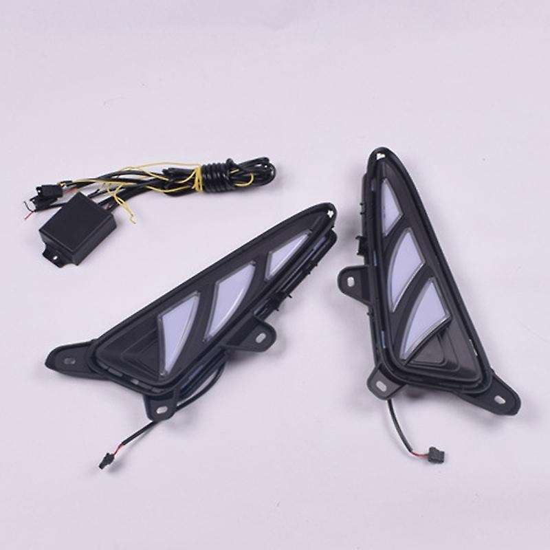 for C- 2017 2018 Led Daytime Running Light Fog Lamp Cover Drl Bumper Lights Turn Signal Lamp Dimmer