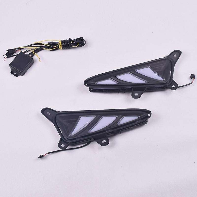 for C- 2017 2018 Led Daytime Running Light Fog Lamp Cover Drl Bumper Lights Turn Signal Lamp Dimmer