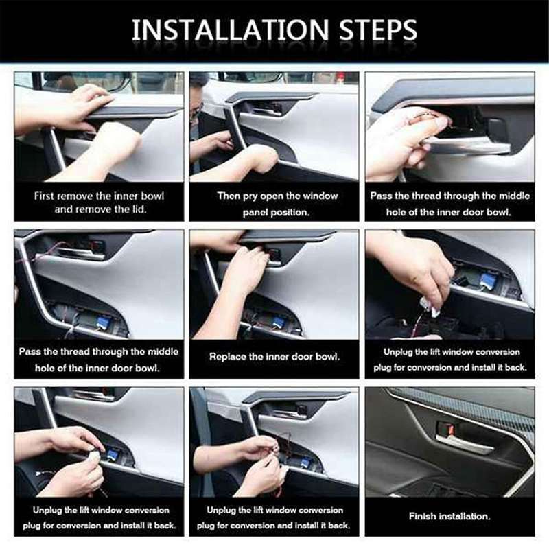 for C- 2018-2023 Inner Door Handle Bowl Atmosphere Light Car Door Bowl Handle Frame LED Ice Blue Lig