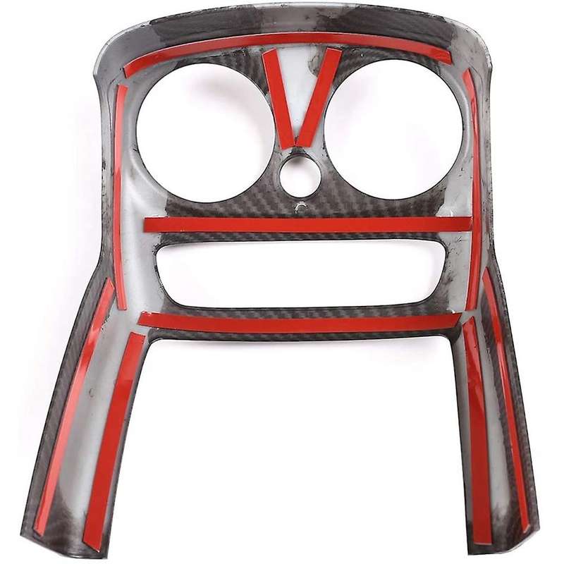 for C Class W205 2019 2020 Car Carbon Fiber Rear Air Conditioning Outlet Vent Frame Armrest Anti-Kic
