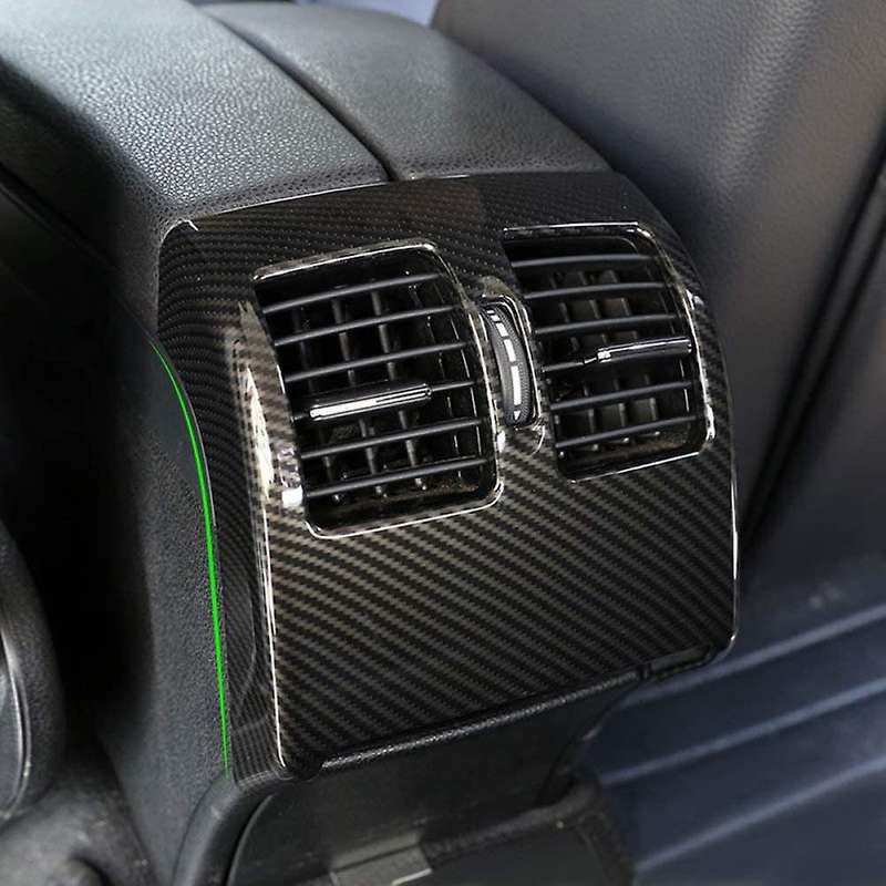 for C Class W204 2008-2013 Car Carbon Fiber Rear Air Condition Outlet Vent Frame Cover Trim Accessor