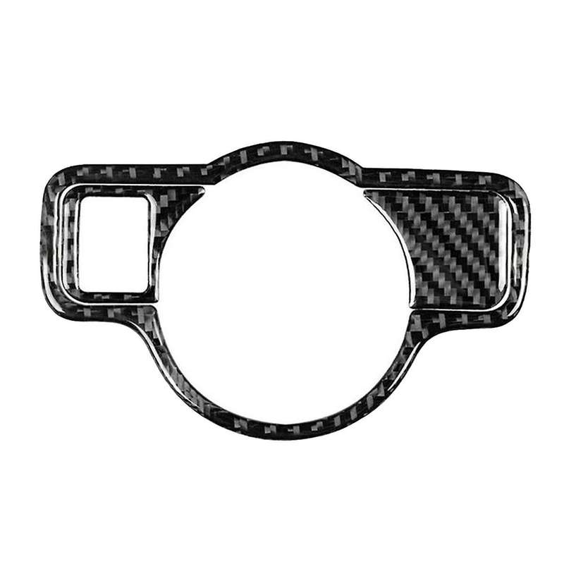 for C Class W204 Real Carbon Fiber Car Headlight Switch Decor Cover Trim
