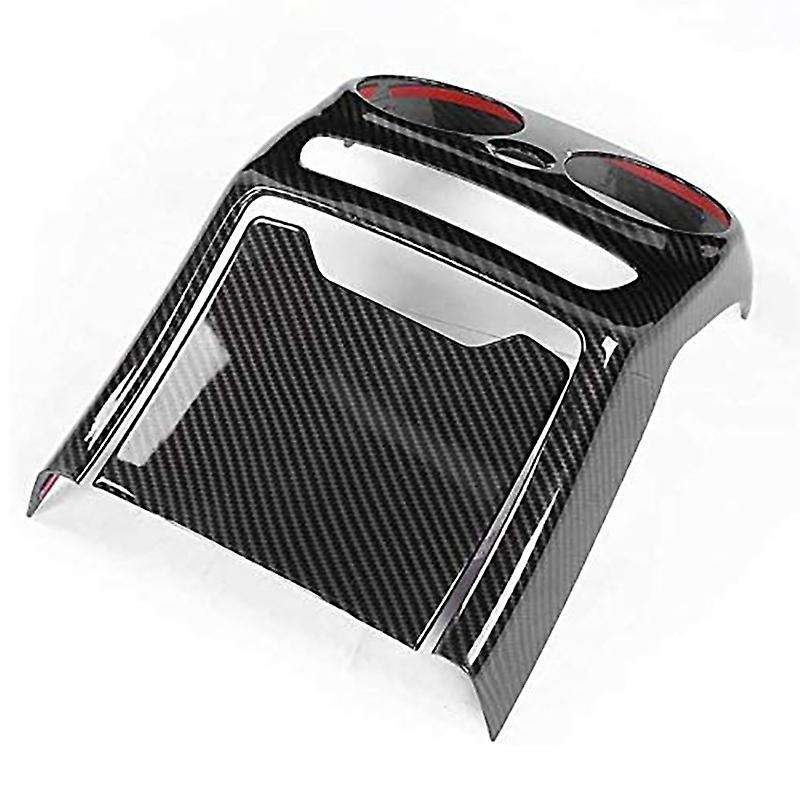 for C Class W205 2019 2020 Car Carbon Fiber Rear Air Outlet Vent Frame Armrest Anti-Kick Cover Trim