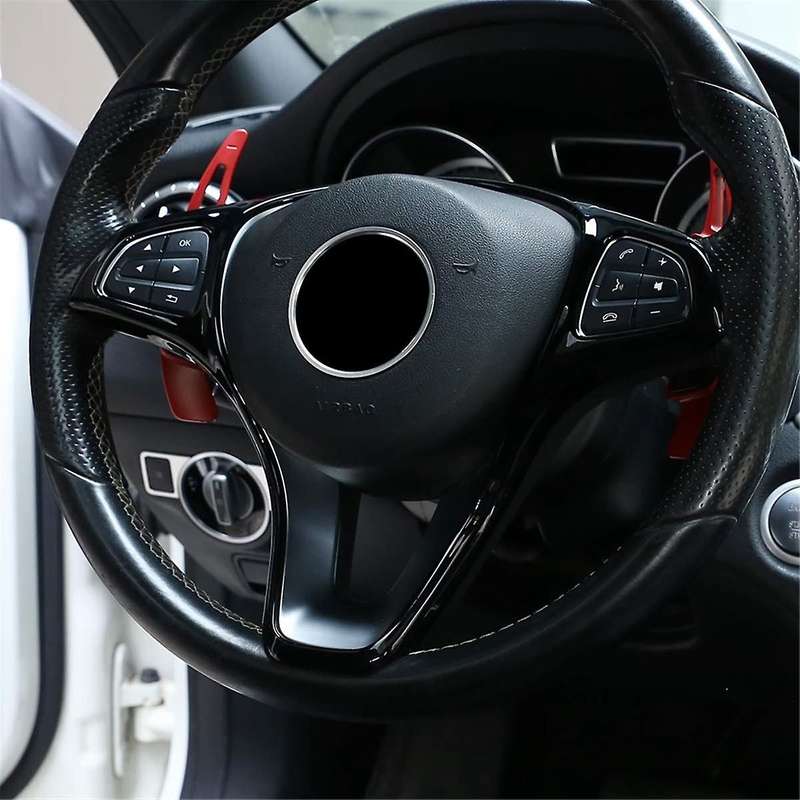 for C E Class GLC CLA GLA W205 W213 X253 X156 Car Steering Wheel Decoration Frame Cover Trim,Bright