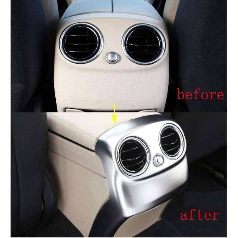 for C Class W205 C180 C200 2015-2018 Car Center Console Armrest Rear Air Outlet Vent Anti-Kick Cover