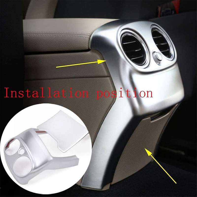 for C Class W205 C180 C200 2015-2018 Car Center Console Armrest Rear Air Outlet Vent Anti-Kick Cover