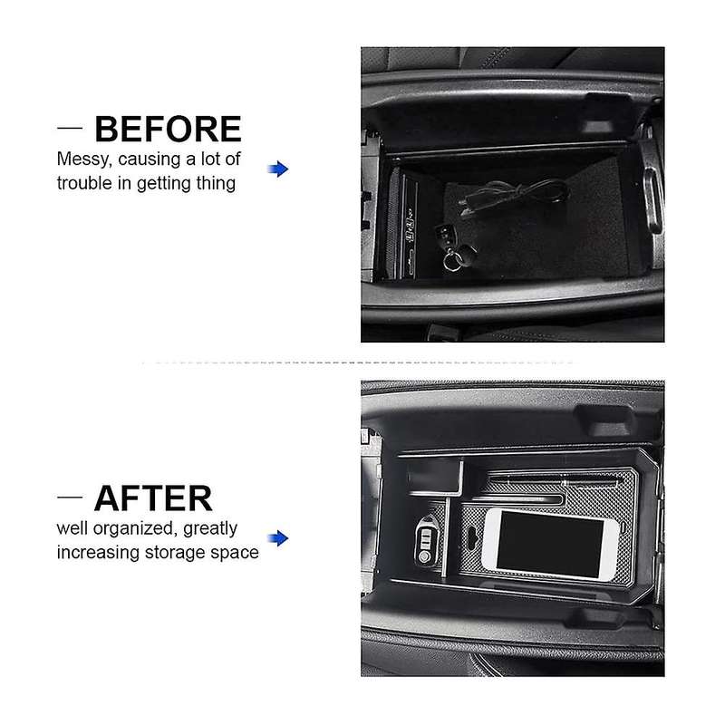 for C W205 2015-2021 and GLC W253 2016-2021 Car Console Armrest Storage Box Insert Organizer