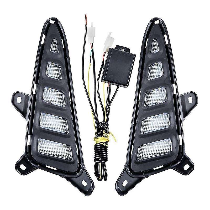 for C- Hatchback 18 19 White Orange Set Kit Drl Daylight Front Garnish(White Light)