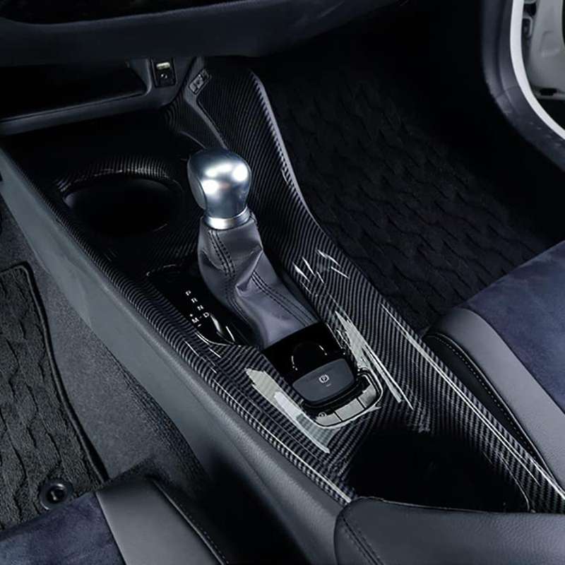 for C- IZOA 2018 Carbon Fiber ABS Center Control Gear Shift Panel Cover Trim Frame Decor Sticker Acc