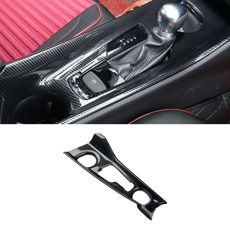 for C- IZOA 2018 Carbon Fiber ABS Center Control Gear Shift Panel Cover Trim Frame Decor Sticker Acc
