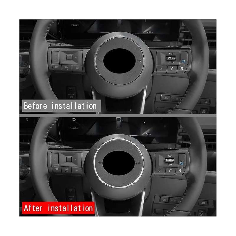 for C28 2022-2023 Silver Car Steering Wheel Ring Trim Interior Frame Cover Trim