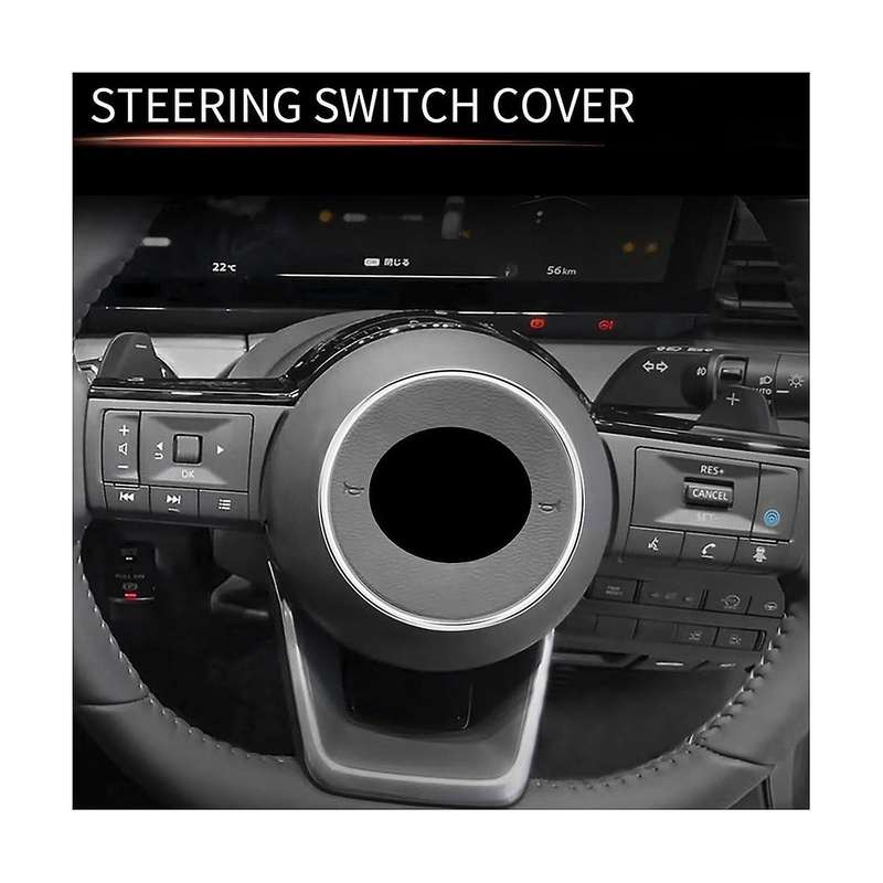 for C28 2022-2023 Silver Car Steering Wheel Ring Trim Interior Frame Cover Trim