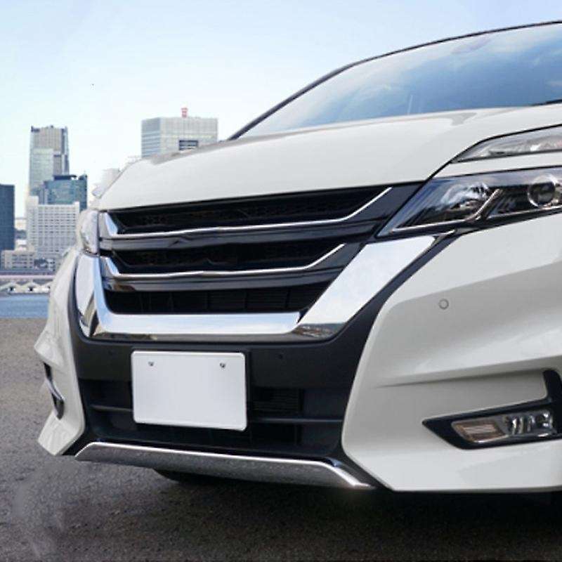 for C27 17-19 ABS Chrome Plated Before the Bar Bumper Cover Shield Trim Molding Lower Grille