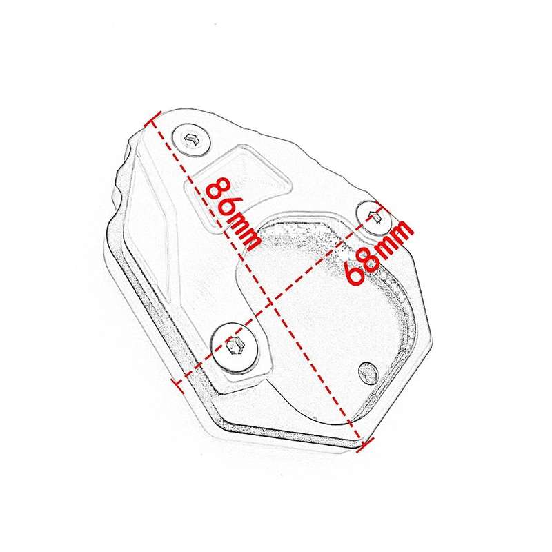 for C400gt C400x Motorcycle Foot Side Stand Pad Plate Kickstand Enlarger Support Extension Black+re