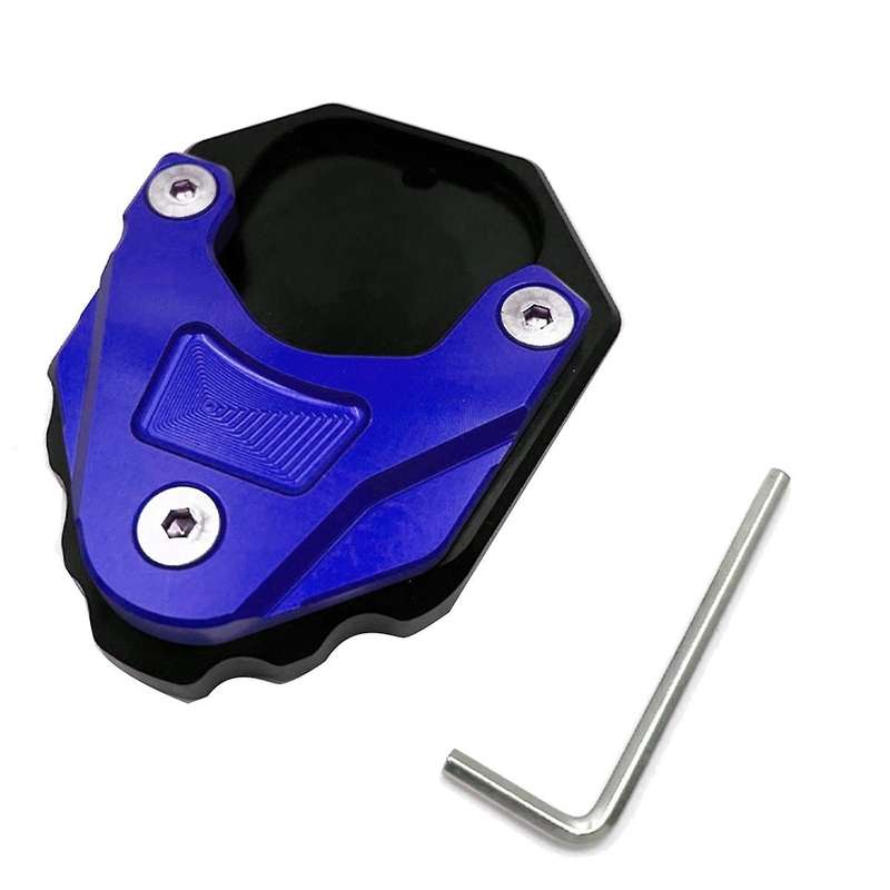 for C400gt C400x Motorcycle Foot Side Stand Pad Plate Kickstand Enlarger Support Extension Black+bl