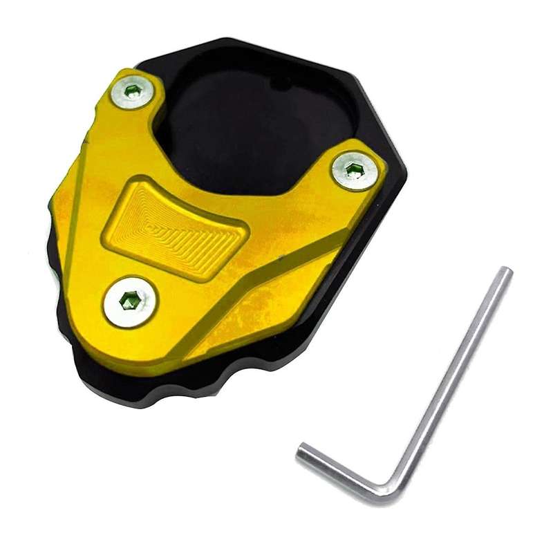 for C400gt C400x Motorcycle Foot Side Stand Pad Plate Kickstand Enlarger Support Extension Black+ye
