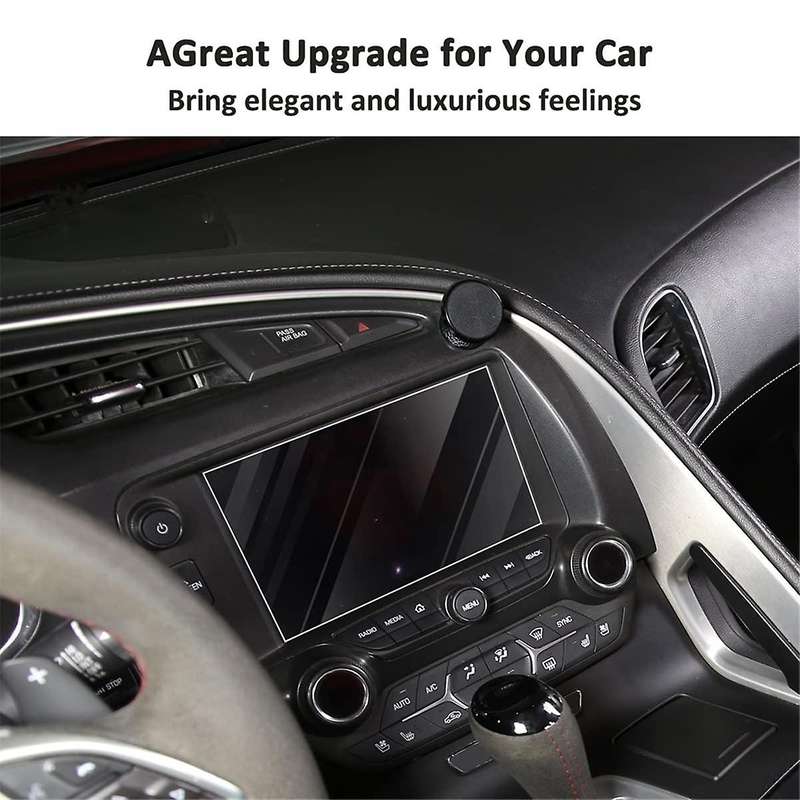for C7 2014-2019 Car Tempered Glass Center Navigation Display Touchscreen Protective Film