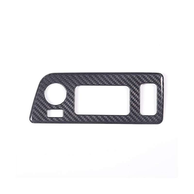 for C7 2014-2019 Dry Carbon Fiber Car Headlight Switch Convertible Button Frame Sticker Accessories