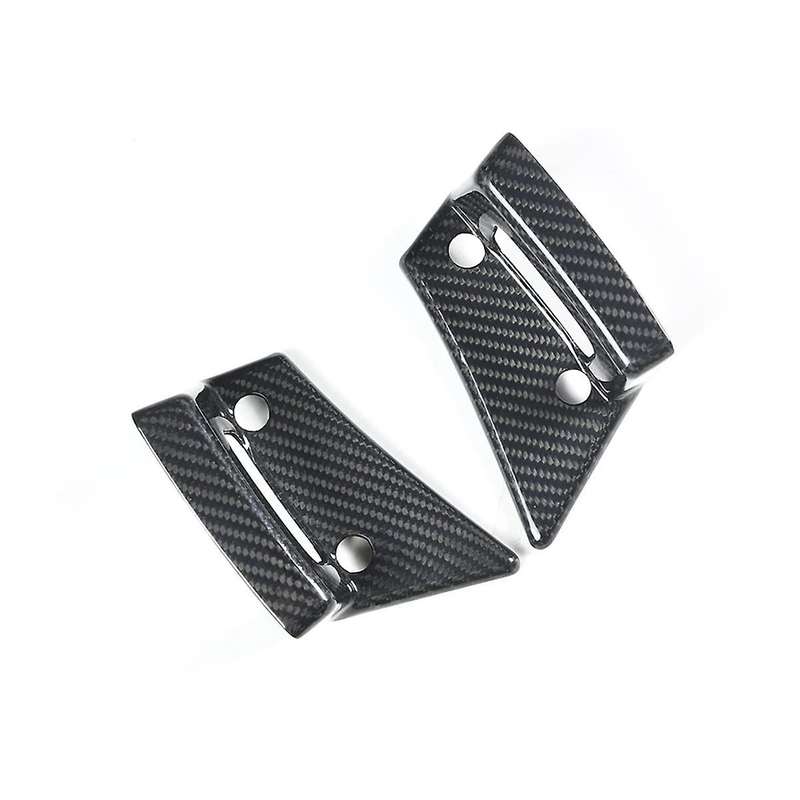 for C7 2014-2019 Real Carbon Fiber Car Door Handle Switch Cover Trim Sticker Accessories